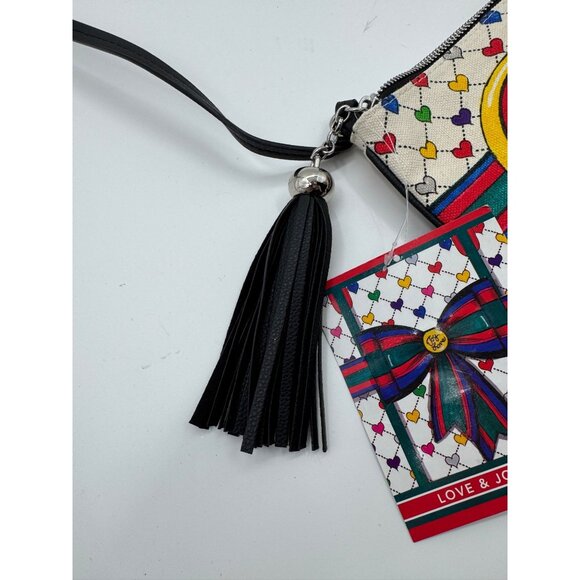 NWT Brighton Love & Joy Crossbody Pouch With Tassel Accent  Heart Pattern & Adju - Picture 4 of 14